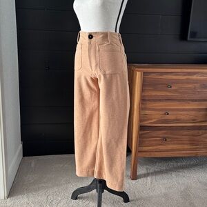 25P Anthropology Maeve tan Colette Brushed Knit wide leg pants